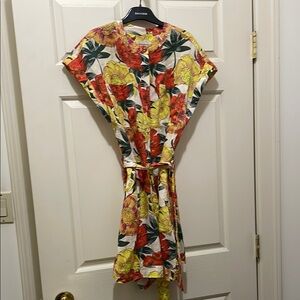 Scotch & Soda Floral Print Linen Romper - (sz m)